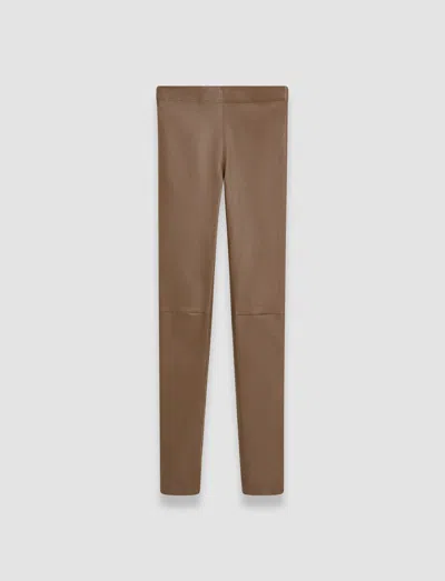 Joseph Leather Stretch Leggings In Arabica