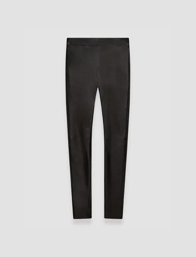 Joseph Leather Stretch Leggings In Gray