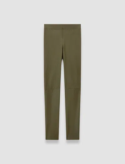 Joseph Leather Stretch Leggings In Green
