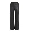 Joseph Leather Tafira Flared Trousers In Black