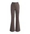 Joseph Leather Tafira Trousers In Brown