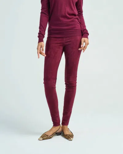 Joseph Legging Pants In Merlot In Red
