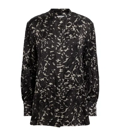 Joseph Leopard Print Crinkle Millie Blouse
