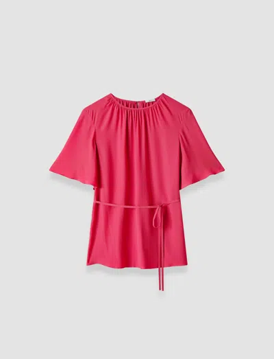 Joseph Libby Silk Blend Crepe Top In Multi