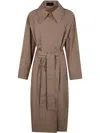 Joseph Chiswick Coat Rainwear In Brown