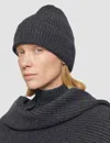Joseph Light Cardigan Stitch Hat In Gray