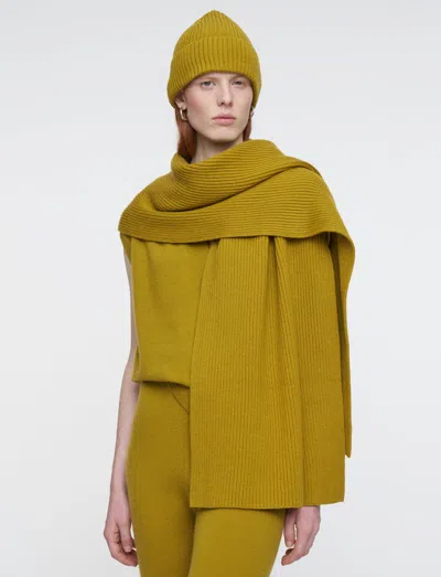 Joseph Light Cardigan Stitch Hat In Green