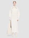 Joseph Light Cardigan Stitch Open Neck Jumper In White
