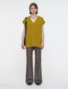 Joseph Light Cardigan Stitch Vest In Gray