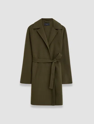 Joseph Light Double Face Cranwood Coat In Hass Avocado