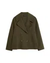 Joseph Light Double Face Gilkes Coat In Green