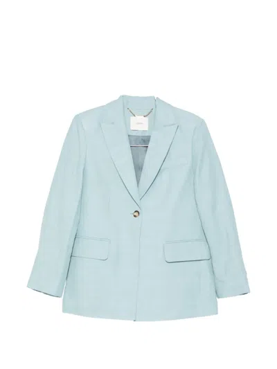 Joseph Light Linen Blazer In Blue