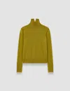 Joseph Light Pure Cashmere High Neck Jumper In Green