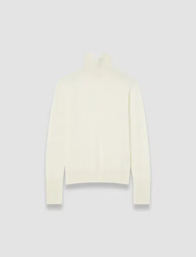 Joseph Light Pure Cashmere High Neck Jumper In Ivory