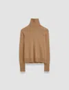 Joseph Light Pure Cashmere High Neck Jumper In Oak