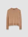 Joseph Light Pure Cashmere Round Neck Jumper In Blusher