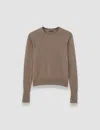 Joseph Light Pure Cashmere Round Neck Jumper In Brown