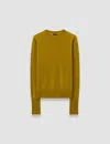 Joseph Womens Amber Light Pure Round-neck Cashmere Jumper In Green