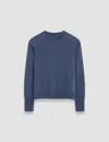 Joseph Light Pure Cashmere Round Neck Jumper In Harbour
