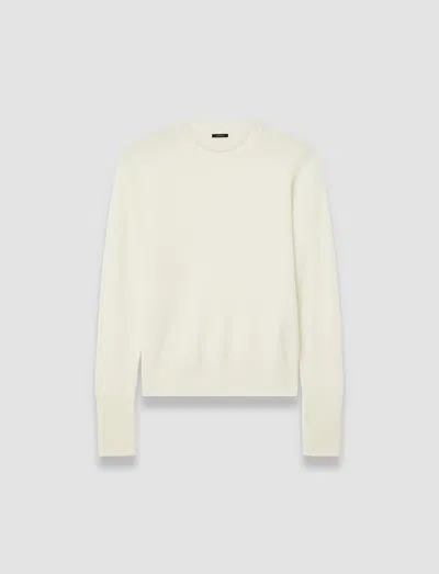 Joseph Light Pure Cashmere Round Neck Jumper In Ivory