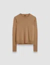 Joseph Light Pure Cashmere Round Neck Jumper In Oak