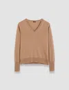 Joseph Light Pure Cashmere V Neck Jumper In Blusher