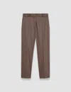 Joseph Light Wool Flannel Coleman Trousers In Carob