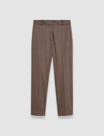 Joseph Light Wool Flannel Coleman Trousers In Carob