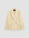 Joseph Womens Safari Jaden Regular-fit Double-breasted Stretch-wool Blazer In Champagne