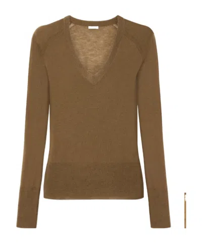 Joseph Lightweight Cashmere Sweater In Brown