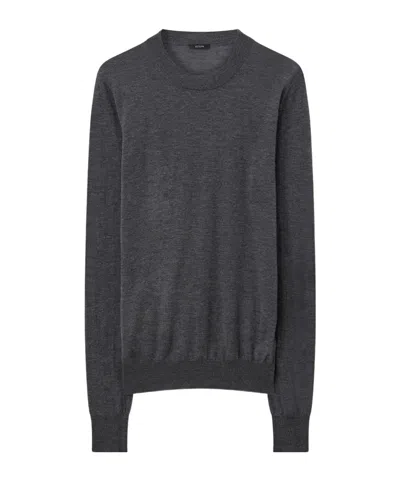 Joseph Lightweight Crewneck Sweater In Black