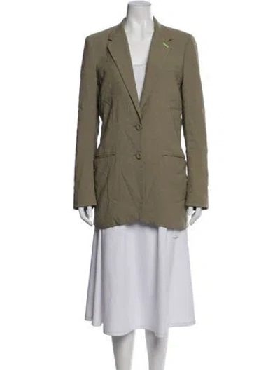 Pre-owned Joseph Linen Blazer In Green