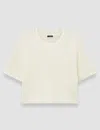 Joseph Linen Blend Knit Top In White