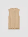 Joseph Linen Blend Knitted Tank Top In Sesame