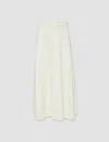Joseph Linen Cardigan Stitch Skirt In Ivory