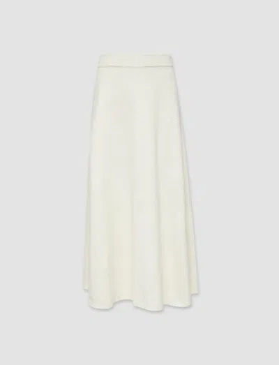 Joseph Linen Cardigan Stitch Skirt In Ivory