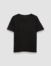 Joseph Womens Navy Crisp Rayon Round Neck Woven Top In Black