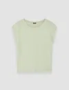 Joseph Linen Jersey Top In Green