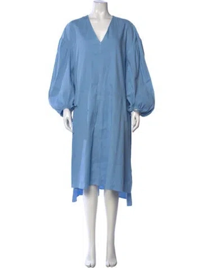 Pre-owned Joseph Linen Long Dress In Blue
