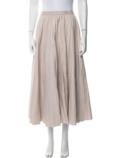 Pre-owned Joseph Linen Long Skirt In Pink