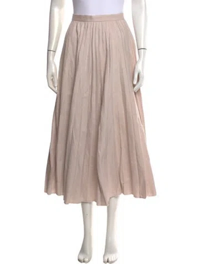 Pre-owned Joseph Linen Midi Length Skirt In Pink