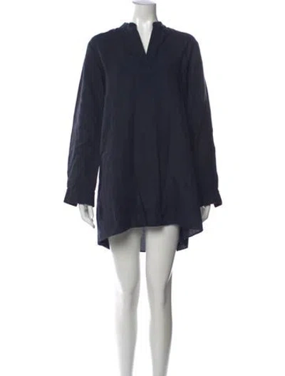 Pre-owned Joseph Linen Mini Dress In Blue