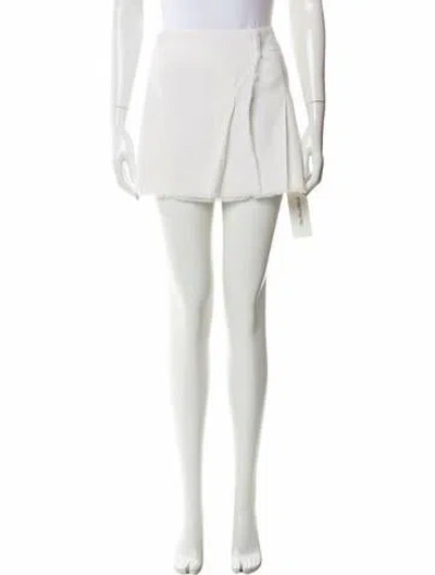 Pre-owned Joseph Linen Mini Skirt In White