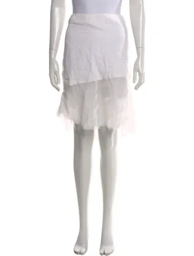 Pre-owned Joseph Linen Mini Skirt In White