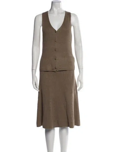 Pre-owned Joseph Linen Skirt Set In Neutrals