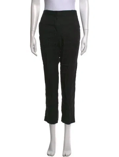 Pre-owned Joseph Linen Straight Leg Pants In Black