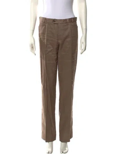 Pre-owned Joseph Linen Straight Leg Pants In Neutral