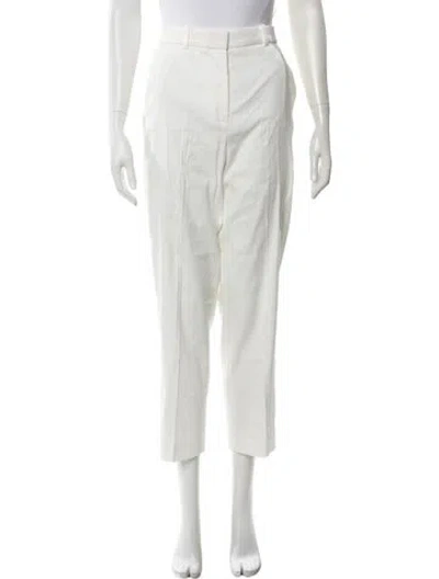 Pre-owned Joseph Linen Straight Leg Pants In White