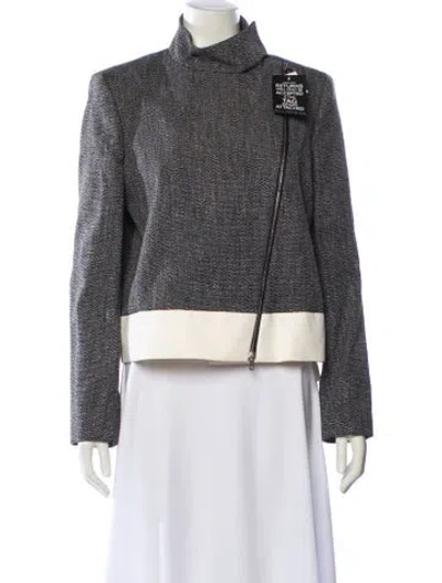 Pre-owned Joseph Linen Tweed Pattern Evening Jacket In Multi