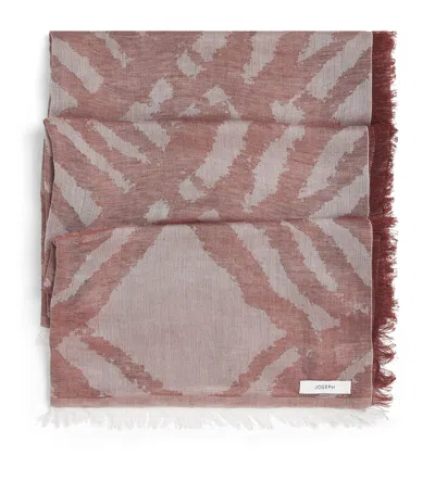 Joseph Linen-blend Jacquard Aster Scarf